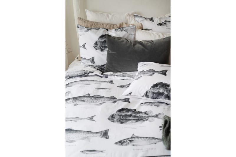 Dynebetræk Enkeltseng 2-Dele Havfisk Hvid - Tekstiler - Sengetøj - Sengesæt & dynesæt - Dynesæt enkeltseng