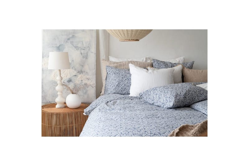 Dynebetræk Enkeltseng 2-Dele Hulda Blå - Tekstiler - Sengetøj - Sengesæt & dynesæt - Dynesæt enkeltseng