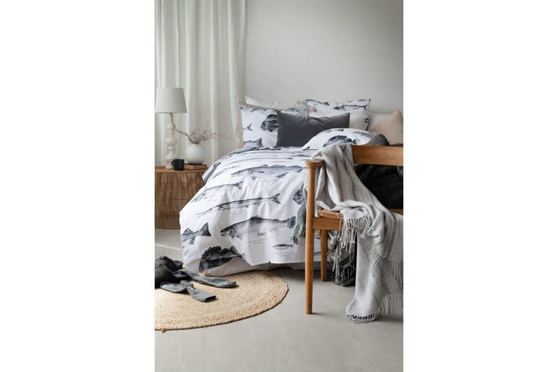 Dynebetræk Enkeltseng 2-Dele Havfisk Hvid - Tekstiler - Sengetøj - Sengesæt & dynesæt - Dynesæt enkeltseng