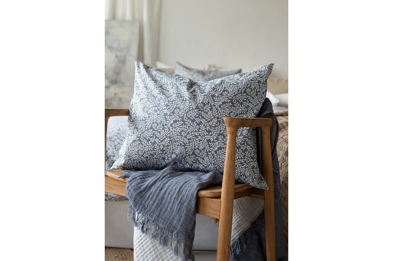 Dynebetræk Enkeltseng 2-Dele Hulda Blå - Tekstiler - Sengetøj - Sengesæt & dynesæt - Dynesæt enkeltseng