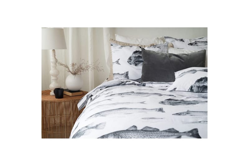 Dynebetræk Enkeltseng 2-Dele Havfisk Hvid - Tekstiler - Sengetøj - Sengesæt & dynesæt - Dynesæt enkeltseng