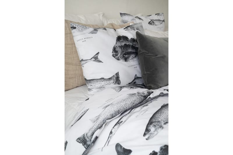 Dynebetræk Enkeltseng 2-Dele Havfisk Hvid - Tekstiler - Sengetøj - Sengesæt & dynesæt - Dynesæt enkeltseng