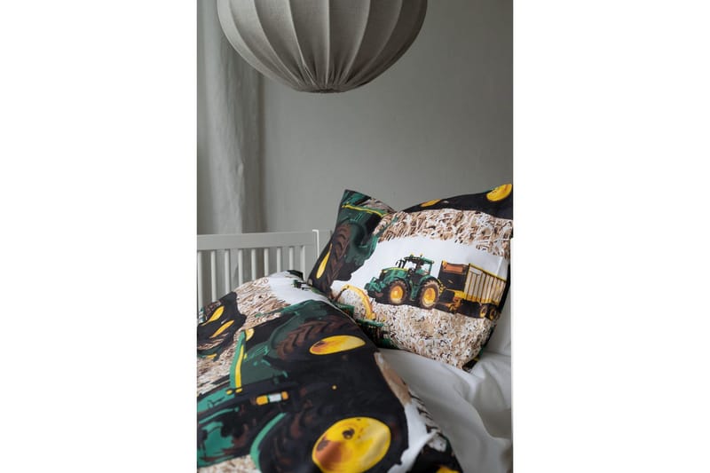 Dynebetræk til tremmeseng 2-Delers Mejetærsker Grøn - Tekstiler - Sengetøj - Sengesæt & dynesæt - Dynesæt enkeltseng