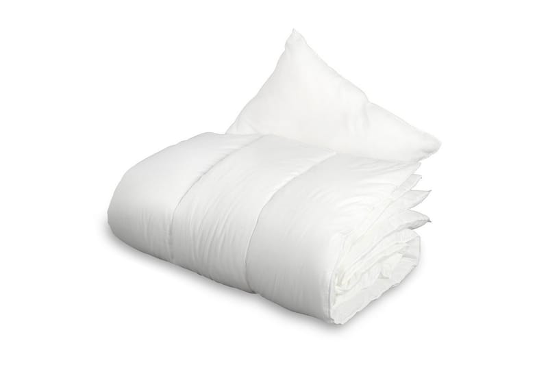 Dyne + Pude Voksen 150 x 200 cm + 50 x 60 cm Hvid, Borganäs