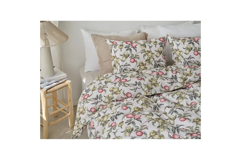 Dynebetræk Enkeltseng 2-Dele Æppellunden Multi - Grå - Tekstiler - Sengetøj - Dyne