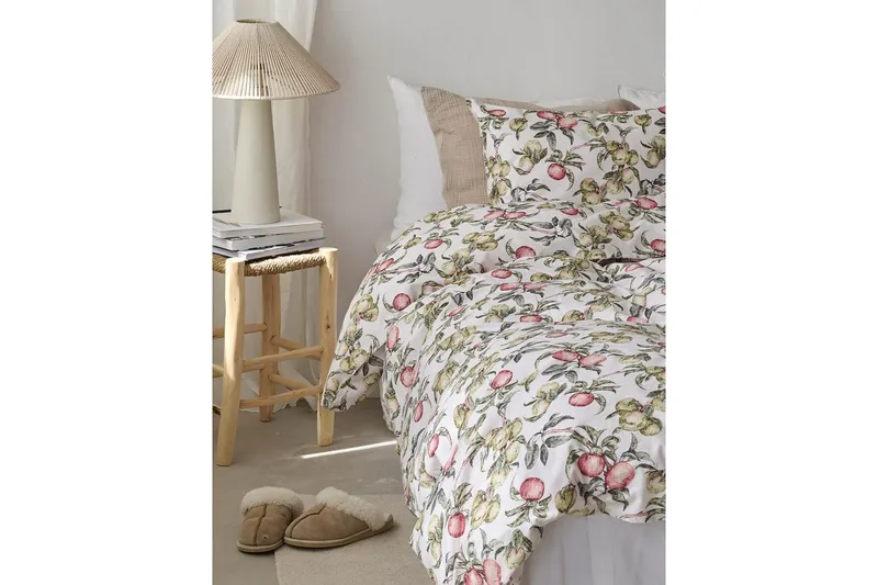 Dynebetræk Enkeltseng 2-Dele Æppellunden Multi - Grå - Tekstiler - Sengetøj - Dyne