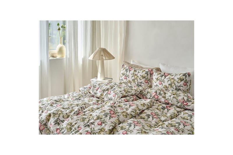 Dynebetræk Enkeltseng 2-Dele Æppellunden Multi - Grå - Tekstiler - Sengetøj - Sengesæt & dynesæt