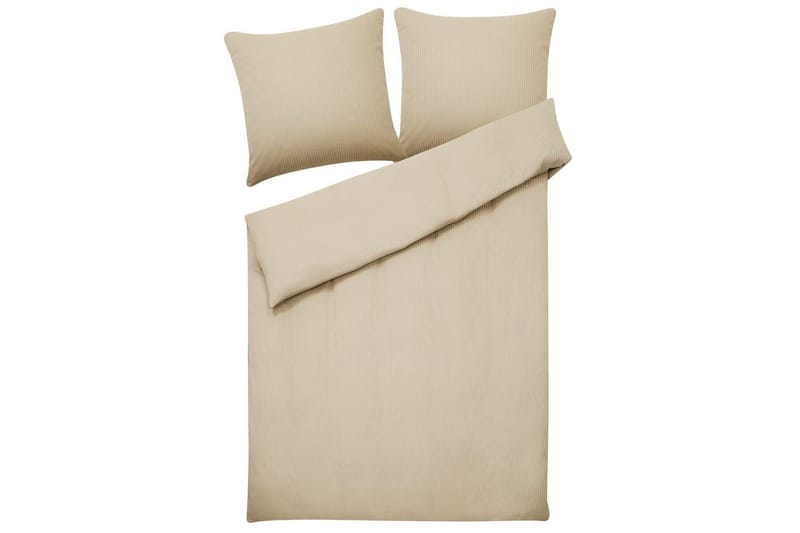 Dynebetrækssæt Avondale Beige, 220x155 cm - Beige, 220x155 cm - Tekstiler - Sengetøj - Sengesæt & dynesæt