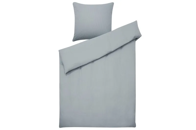 Dynebetrækssæt Avondale Grå, 200x135 cm - Grå, 200x135 cm - Tekstiler - Sengetøj - Sengesæt & dynesæt