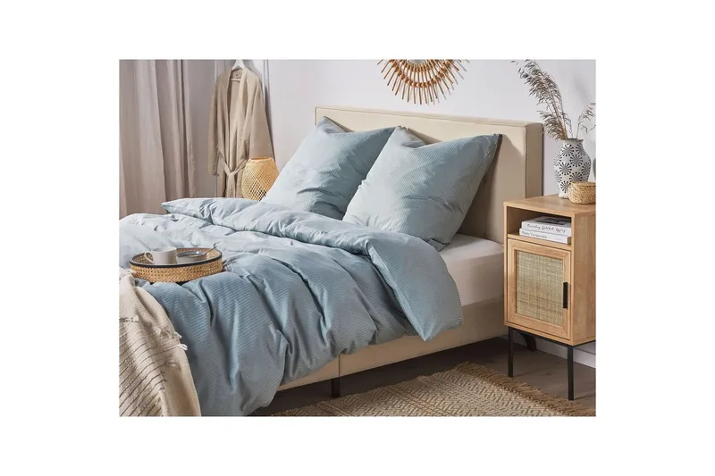 Dynebetrækssæt Avondale Grå, 200x135 cm - Grå, 200x135 cm - Tekstiler - Sengetøj - Sengesæt & dynesæt