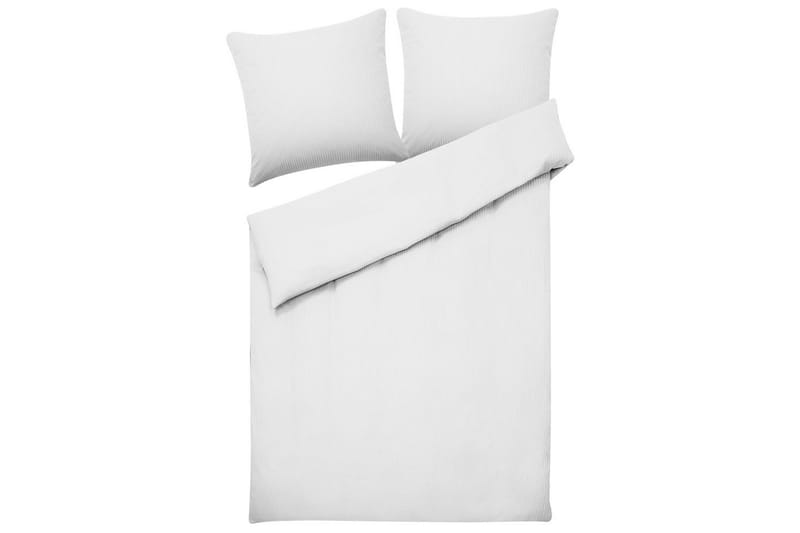 Dynebetrækssæt Avondale Hvid, 220x155 cm - Hvid, 220x155 cm - Tekstiler - Sengetøj - Sengesæt & dynesæt