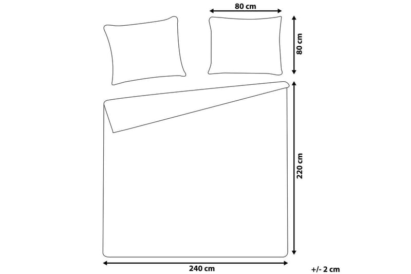 Dynebetrækssæt Avondale Hvid, 220x240 cm - Hvid, 220x240 cm - Tekstiler - Sengetøj - Dyne