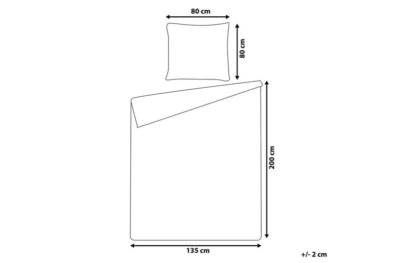 Dynebetrækssæt Harmonridge Blå, 200x135 cm - Blå, 200x135 cm - Tekstiler - Sengetøj - Dyne
