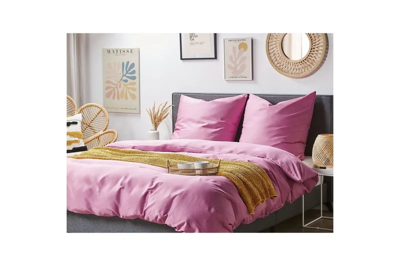 Dynebetrækssæt Harmonridge Rosa, 220x200 cm - Rosa, 220x200 cm - Tekstiler - Sengetøj - Sengesæt & dynesæt