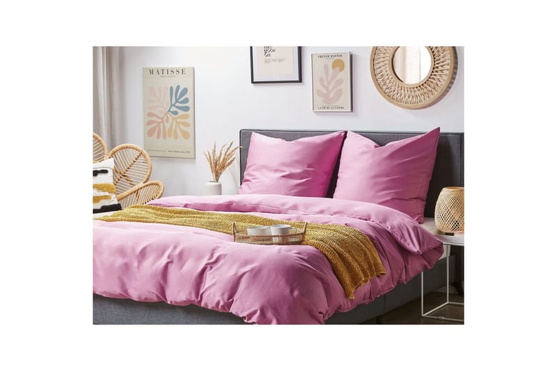 Dynebetrækssæt Harmonridge Rosa, 240x220 cm - Rosa, 240x220 cm - Tekstiler - Sengetøj - Sengesæt & dynesæt