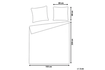 Dynebetrækssæt Morningside 220x155 cm - 220x155 cm - Tekstiler - Sengetøj - Sengesæt & dynesæt
