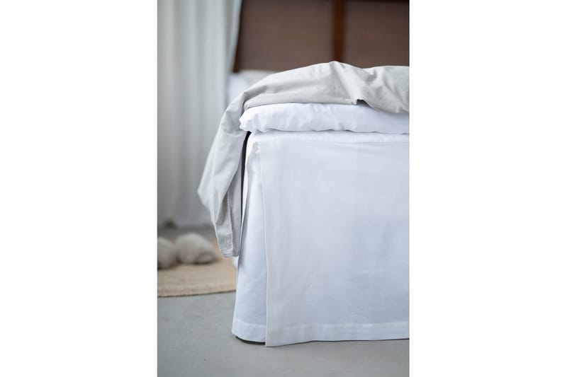 Sengekappe Borganäs of Sweden - 90 x 200 + 45 cm, Hvid - Tekstiler - Sengetøj - Kappelagen & kantbetræk - Kappelagen kontinentalseng