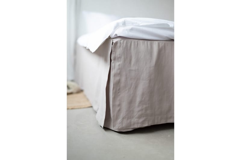 Sengekappe 180 x 200 + 58 cm Gråmeleret - Gråmeleret - Tekstiler - Sengetøj - Kappelagen & kantbetræk - Kappelagen kontinentalseng
