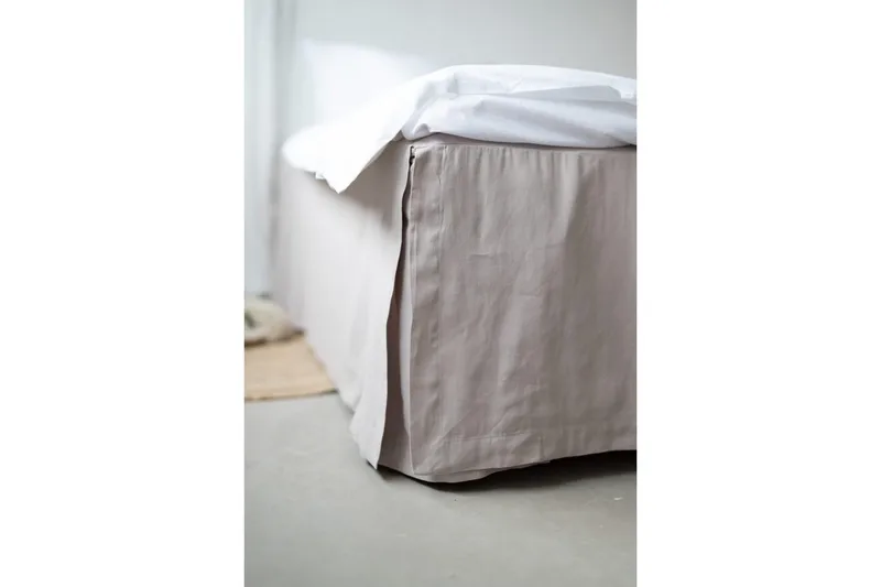 Sengekappe Borganäs of Sweden - 160 x 200 + 58 cm, Greige - Tekstiler - Sengetøj - Kappelagen & kantbetræk - Kappelagen kontinentalseng