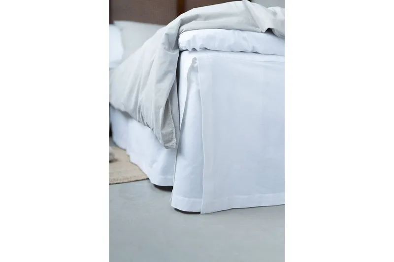 Sengekappe Borganäs of Sweden - 160 x 200 + 58 cm, Hvid - Tekstiler - Sengetøj - Kappelagen & kantbetræk - Kappelagen kontinentalseng