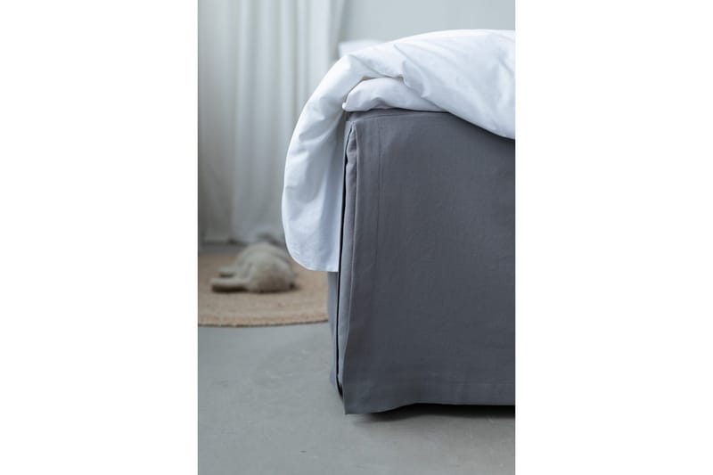 Sengekappe Borganäs of Sweden - 180 x 200 + 58 cm, Mørkegrå - Tekstiler - Sengetøj - Kappelagen & kantbetræk - Kappelagen kontinentalseng