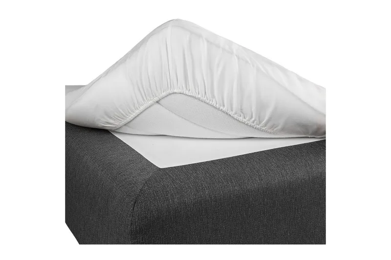 Lagen med elastik Borganäs of Sweden - 120 x 200 cm, Hvid - Tekstiler - Sengetøj - Lagen - Faconsyet lagen