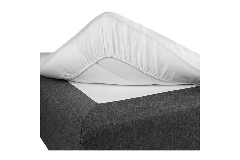 Lagen med elastik Borganäs of Sweden - 120 x 200 cm, Hvid - Tekstiler - Sengetøj - Lagen - Faconsyet lagen