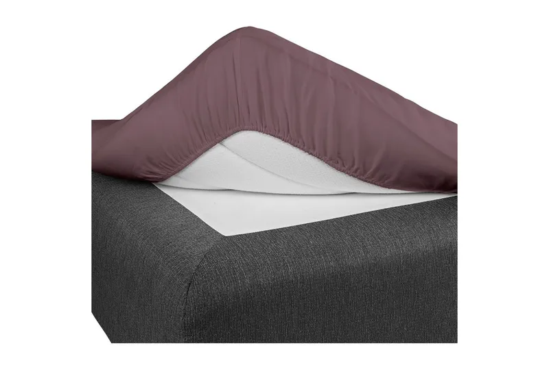 Lagen med elastik Borganäs of Sweden - 180 x 200 cm, Syren - Tekstiler - Sengetøj - Lagen - Faconsyet lagen