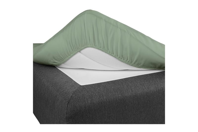 Lagen med elastik Borganäs of Sweden - 90 x 200 cm, Ny Grøn - Tekstiler - Sengetøj - Lagen - Faconsyet lagen