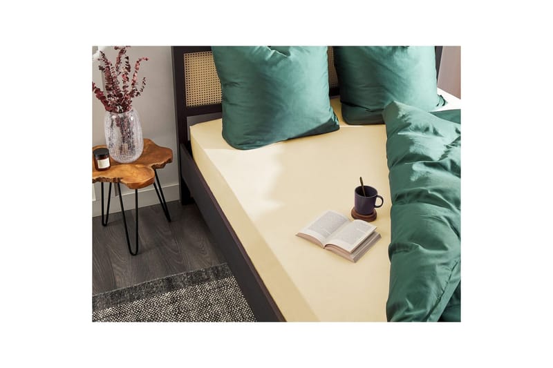 Udlagen Janbu Beige, 200x200 cm - Beige, 200x200 cm - Tekstiler - Sengetøj - Lagen - Faconsyet lagen