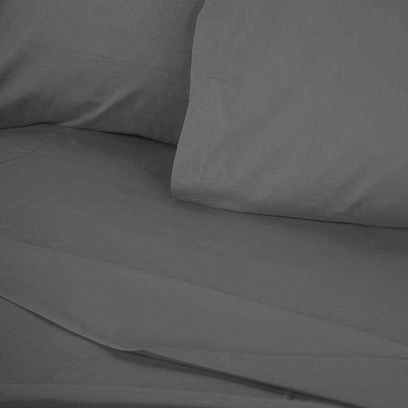 Veyloren faconlagen 140x190 cm - Grå - Tekstiler - Sengetøj - Lagen - Faconsyet lagen