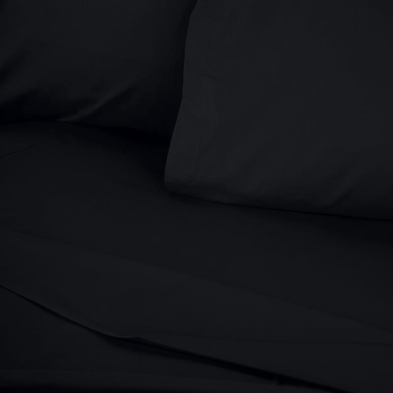 Veyloren faconlagen 140x190 cm - Sort - Tekstiler - Sengetøj - Lagen - Faconsyet lagen