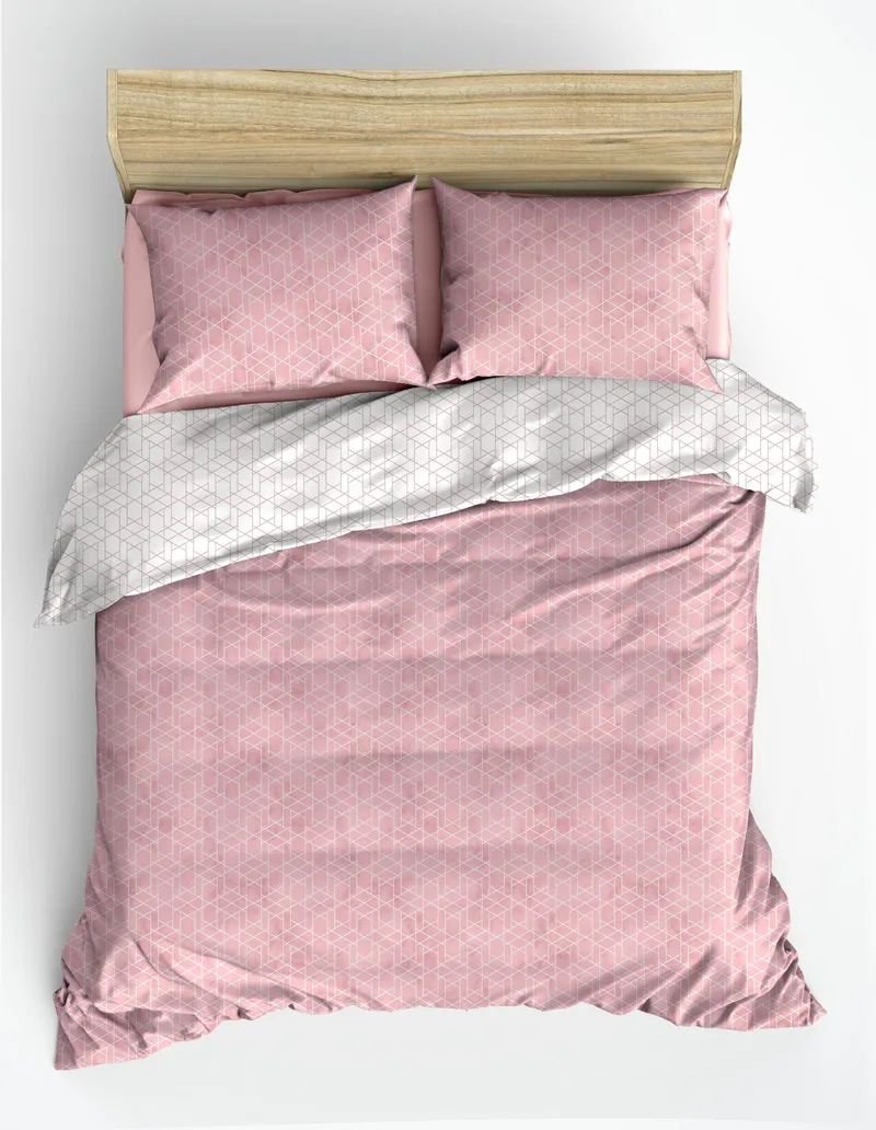 Bexheti sengesæt 240x220 cm - Rosa - Tekstiler - Sengetøj - Sengesæt & dynesæt