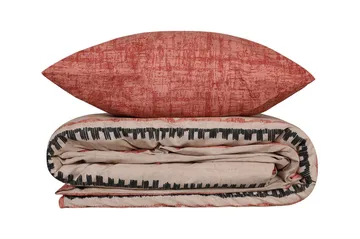 Botswana sengesæt 240x220 cm - Tegl rød Gul Hvid Sort - Tekstiler - Sengetøj - Sengesæt & dynesæt