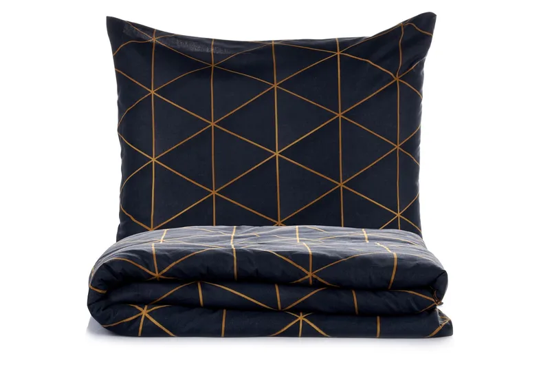 Branlor sengesæt 140x200 cm, Veta Guld Sort