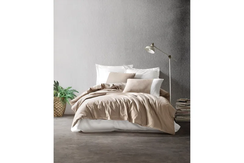 Cotton Box Ranforce Sengesæt, Beige
