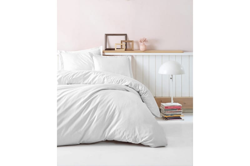 Cotton Box Premium Satin Sengesæt - Hvid - Tekstiler - Sengetøj - Sengesæt & dynesæt