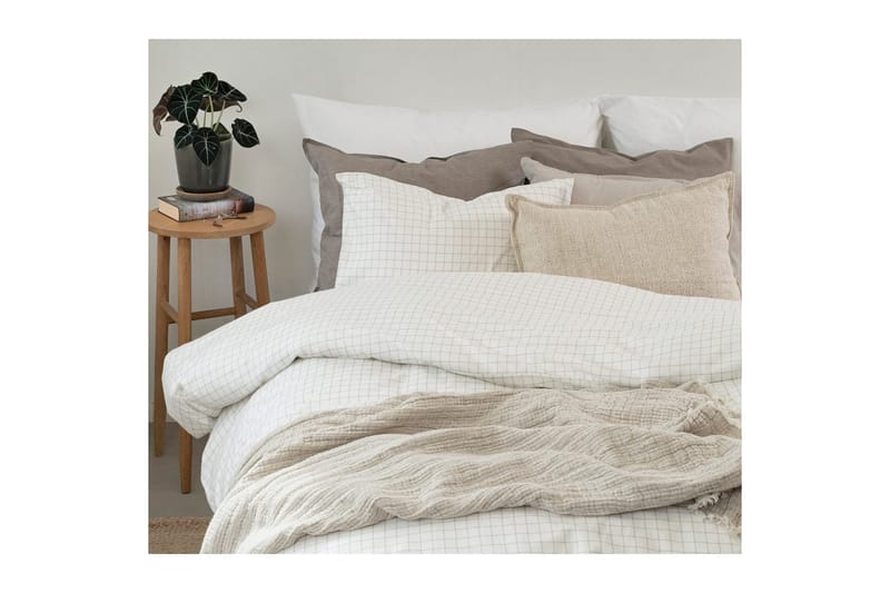 Dynebetræk 2-Delersæt Birger Flannel Offwhite - Offwhite - Tekstiler - Sengetøj - Dyne