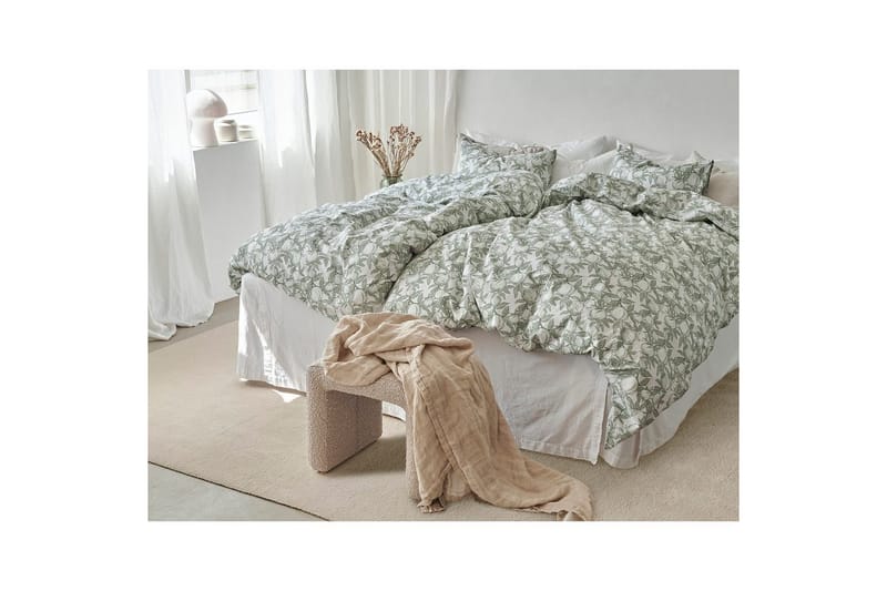 Dynebetræk 2-dels sæt Granatæble Grøn - Grøn - Tekstiler - Sengetøj - Dyne