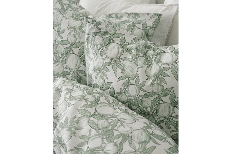 Dynebetræk 2-dels sæt Granatæble Grøn - Grøn - Tekstiler - Sengetøj - Dyne