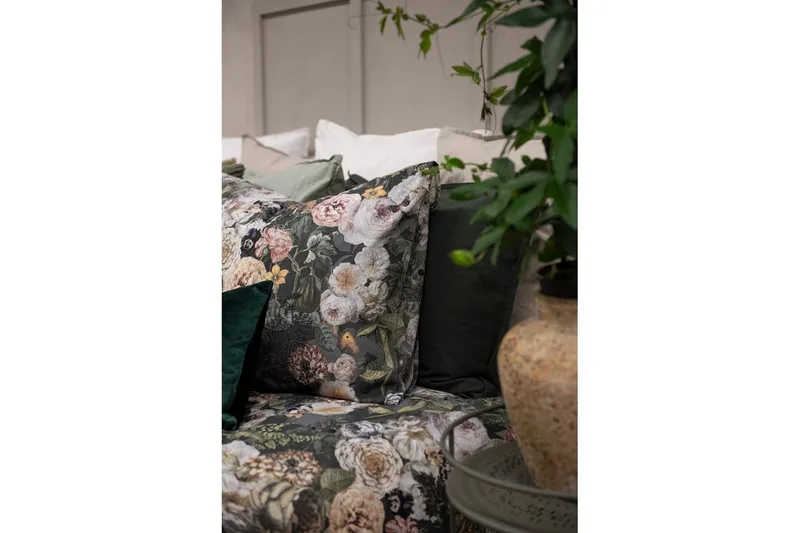 Dynebetræk Dobbelt 3-Del Abigail Grøn - Borganäs of Sweden - Tekstiler - Sengetøj - Sengesæt & dynesæt