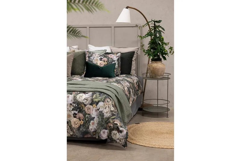 Dynebetræk Dobbelt 3-Del Abigail Grøn - Borganäs - Tekstiler - Sengetøj - Sengesæt & dynesæt