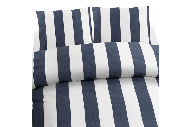 Dynebetræk Dobbelt 3-Del Block Stripe - Marineblå - Tekstiler - Sengetøj - Sengesæt & dynesæt