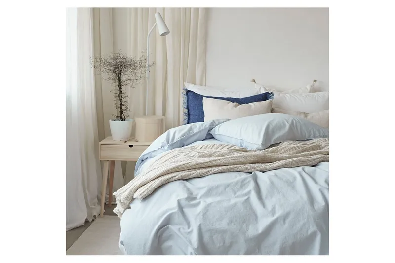 Dynebetræk Dobbelt 3-Dele Humble - Blå - Tekstiler - Sengetøj - Sengesæt & dynesæt