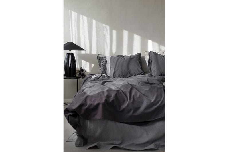 Dynebetræk Dobbelt 3-Dele Percale - Grå - Tekstiler - Sengetøj - Sengesæt & dynesæt