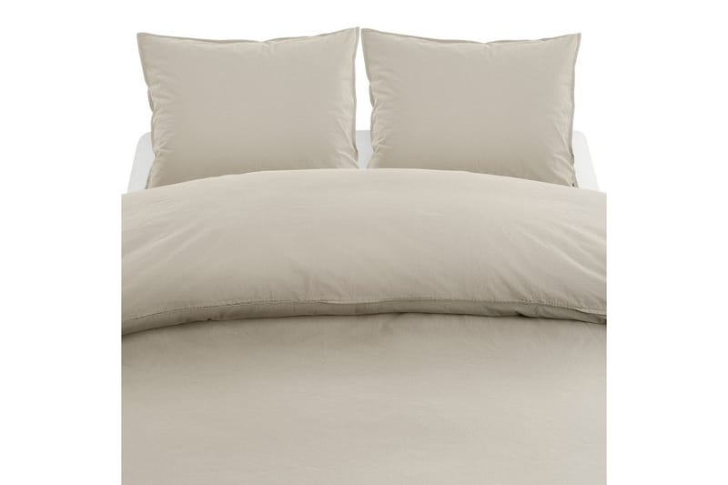 Dynebetræk Dobbelt 3-Dele Percale, Sand