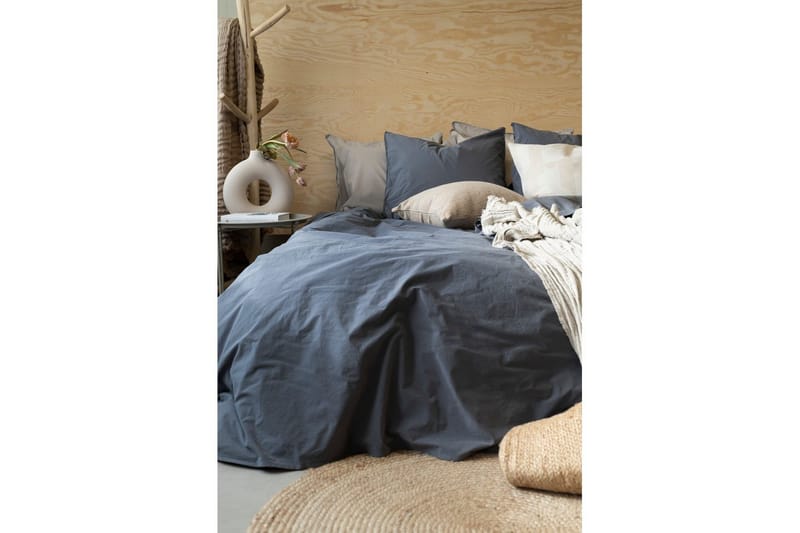Dynebetræk Dobbelt 3-Dele Percale - Blå - Tekstiler - Sengetøj - Sengesæt & dynesæt