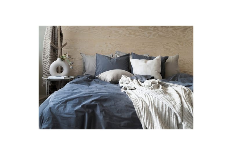 Dynebetræk Dobbelt 3-Dele Percale - Blå - Tekstiler - Sengetøj - Sengesæt & dynesæt