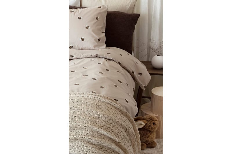 Dynebetræk Enkeltseng 2-Del Humle Sand - Tekstiler - Sengetøj - Sengesæt & dynesæt