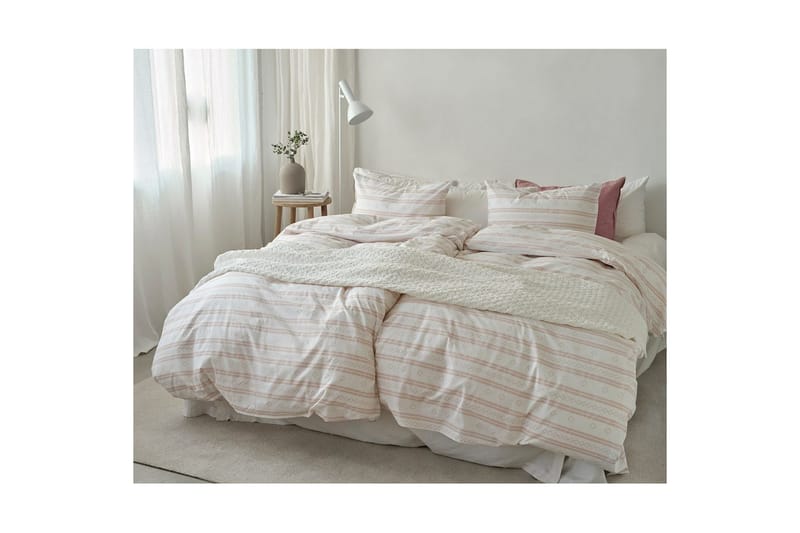 Dynebetræk Enkeltseng 2-Del Inka Rosa - Tekstiler - Sengetøj - Sengesæt & dynesæt